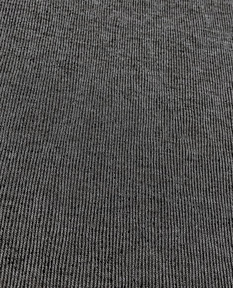 Трикотаж рубчик меланж черный