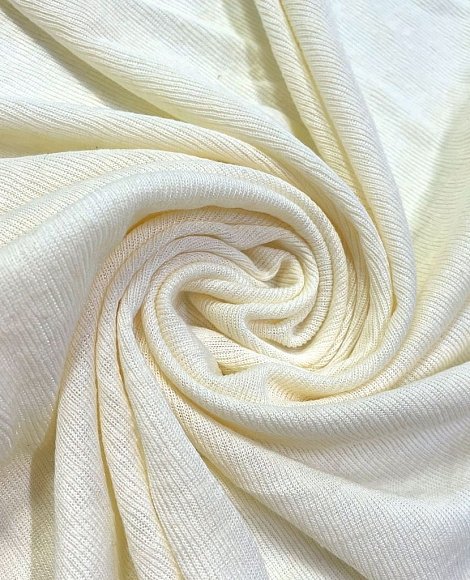 Трикотаж рубчик меланж айвори